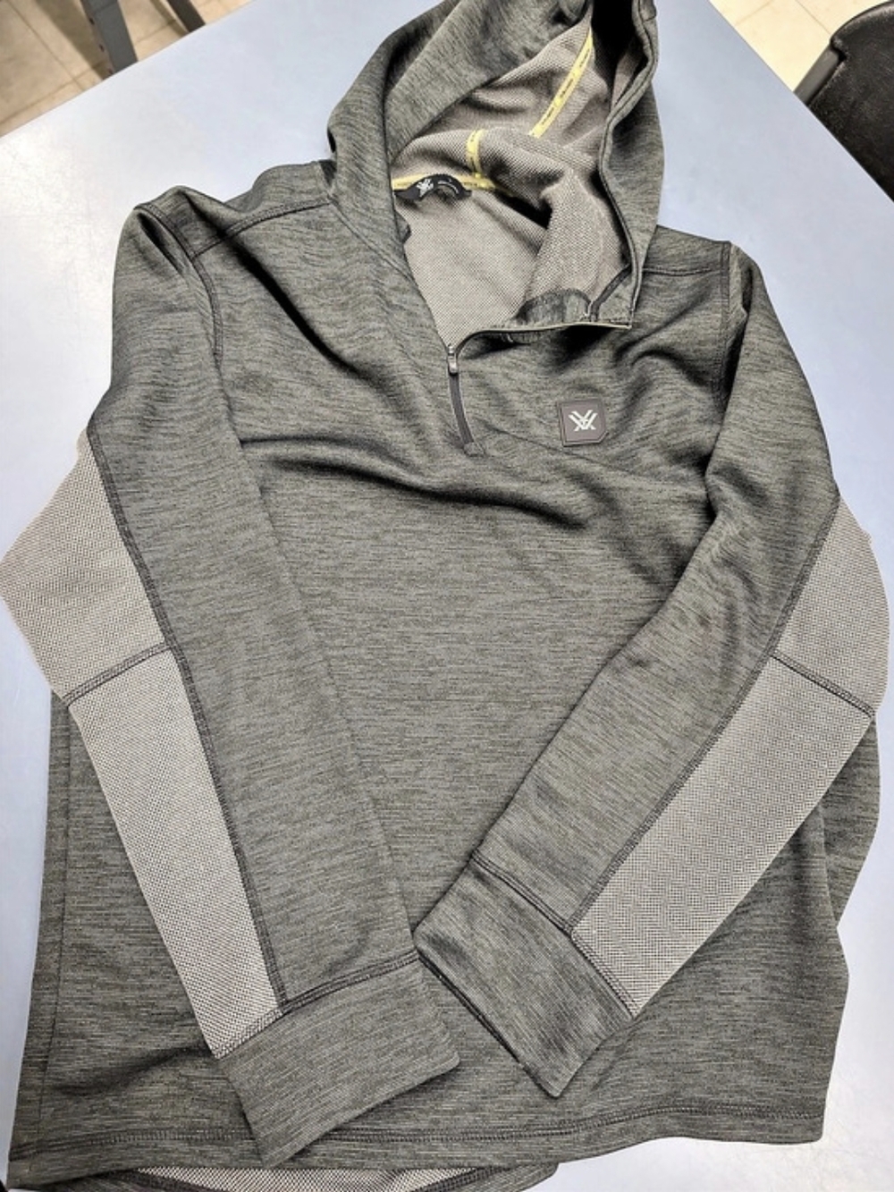 Vortex Frontier Limits 1/4 Zip Hoodie Gray Large